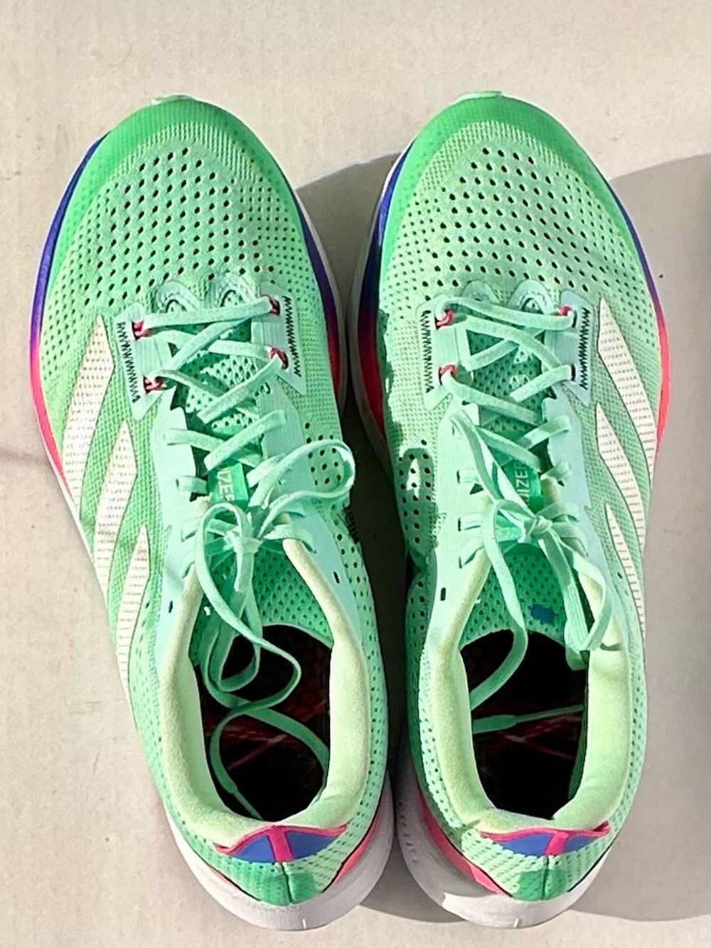 Adidas Adizero SL Women's Mint Green Adizero SL Running Shoes Size 10 1/2